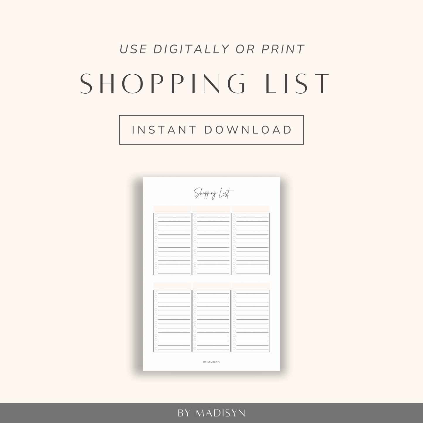 Shopping List Download