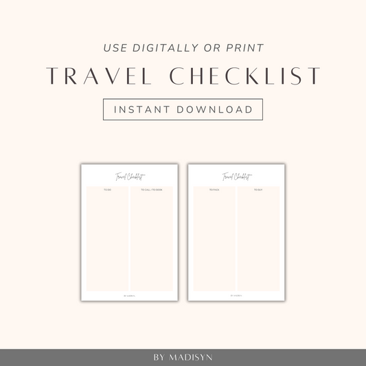 Travel Checklist Download