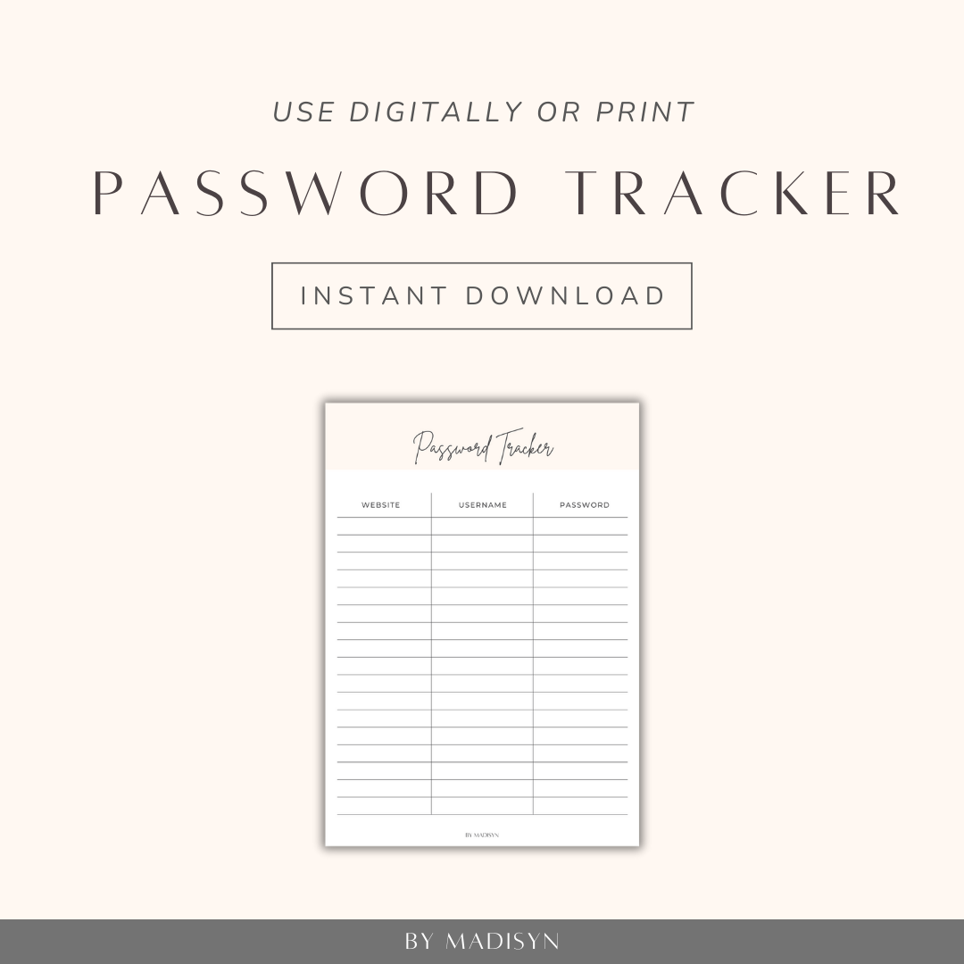 Password Tracker Download